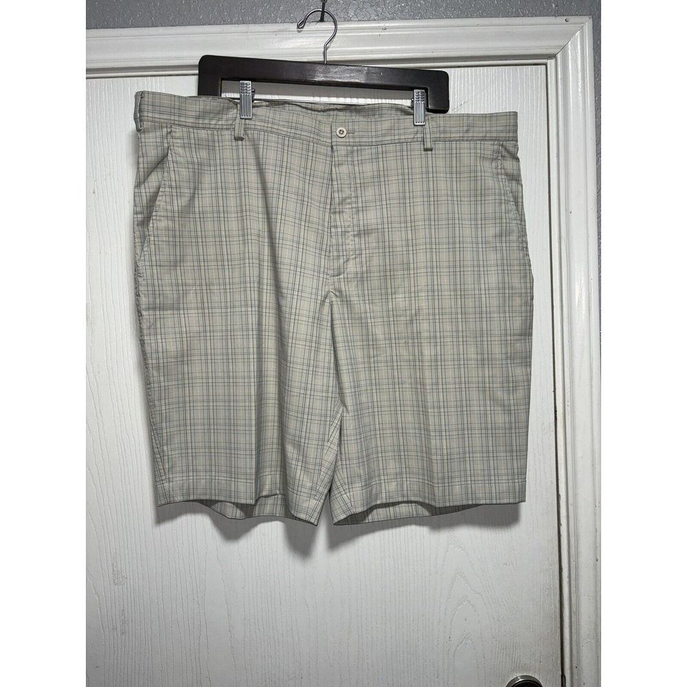 Nike Golf Shorts Size 40 Brown Plaid Dri Fit